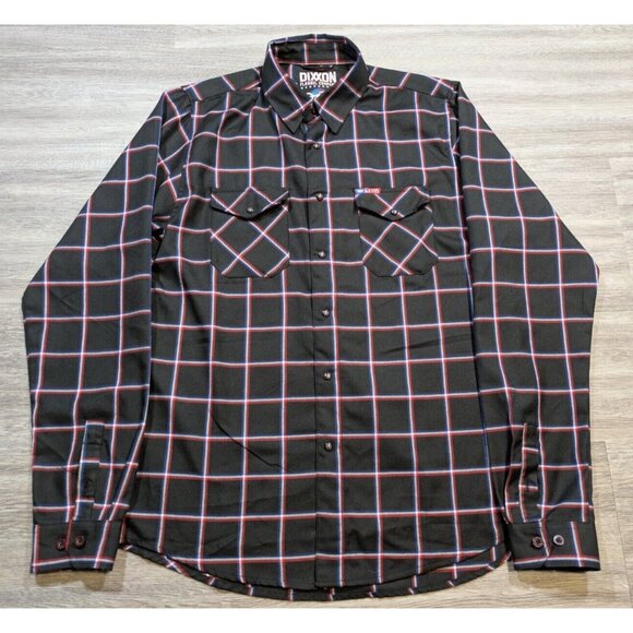 Dixxon Flannel Company Men's Large Tall LT Flycentennial Black Snap Shirt - Picture 1 of 8